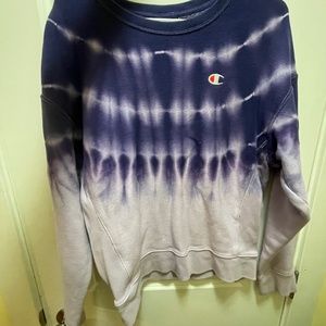 Tie dye champion crewneck